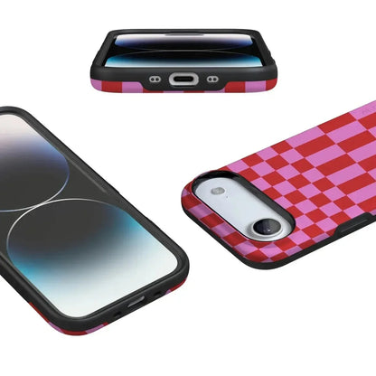 Vibe Check | Pink Checkerboard Case Phone Case Casetry
