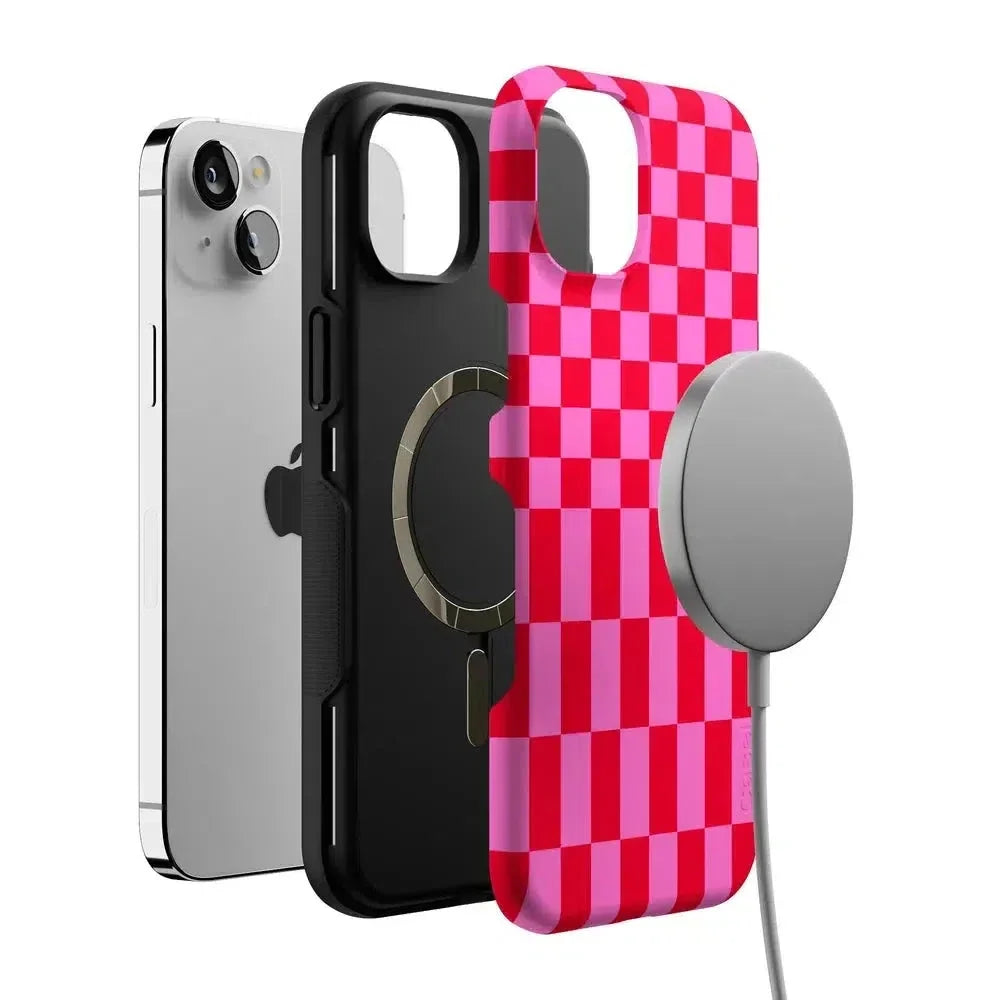 Vibe Check | Pink Checkerboard Case Phone Case Casetry