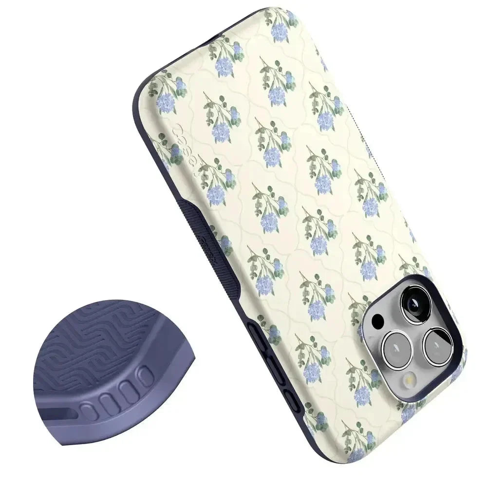 Vintage Garden | Blue Hydrangea Case iPhone Case get.casely