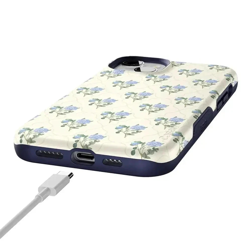 Vintage Garden | Blue Hydrangea Case iPhone Case get.casely