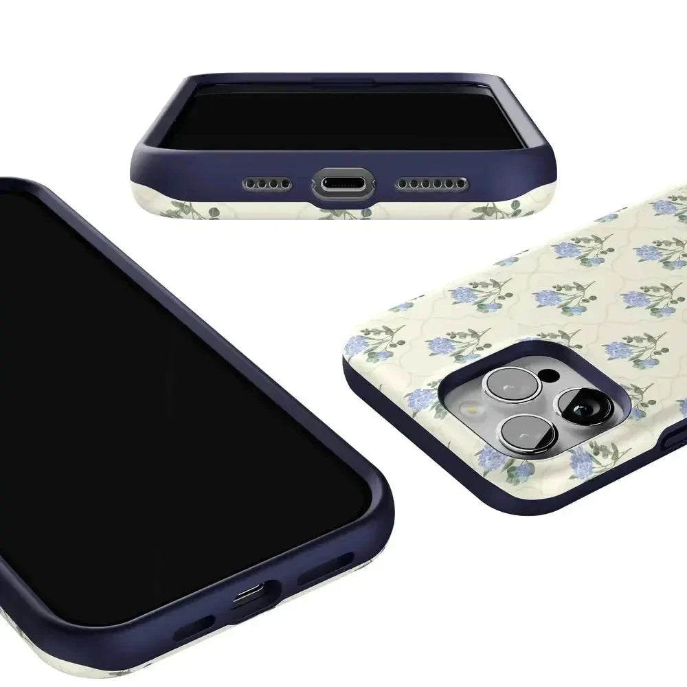 Vintage Garden | Blue Hydrangea Case iPhone Case get.casely