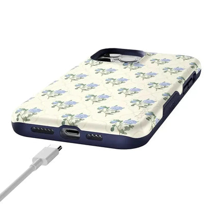 Vintage Garden | Blue Hydrangea Case iPhone Case get.casely