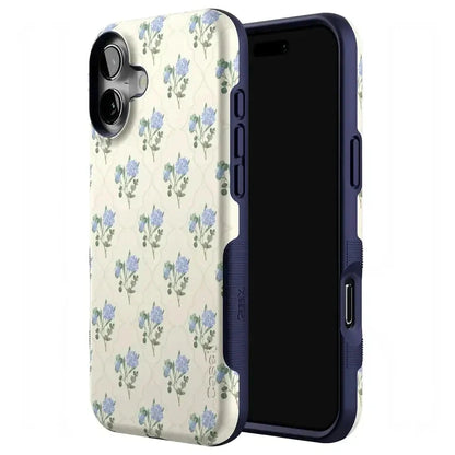 Vintage Garden | Blue Hydrangea Case iPhone Case get.casely