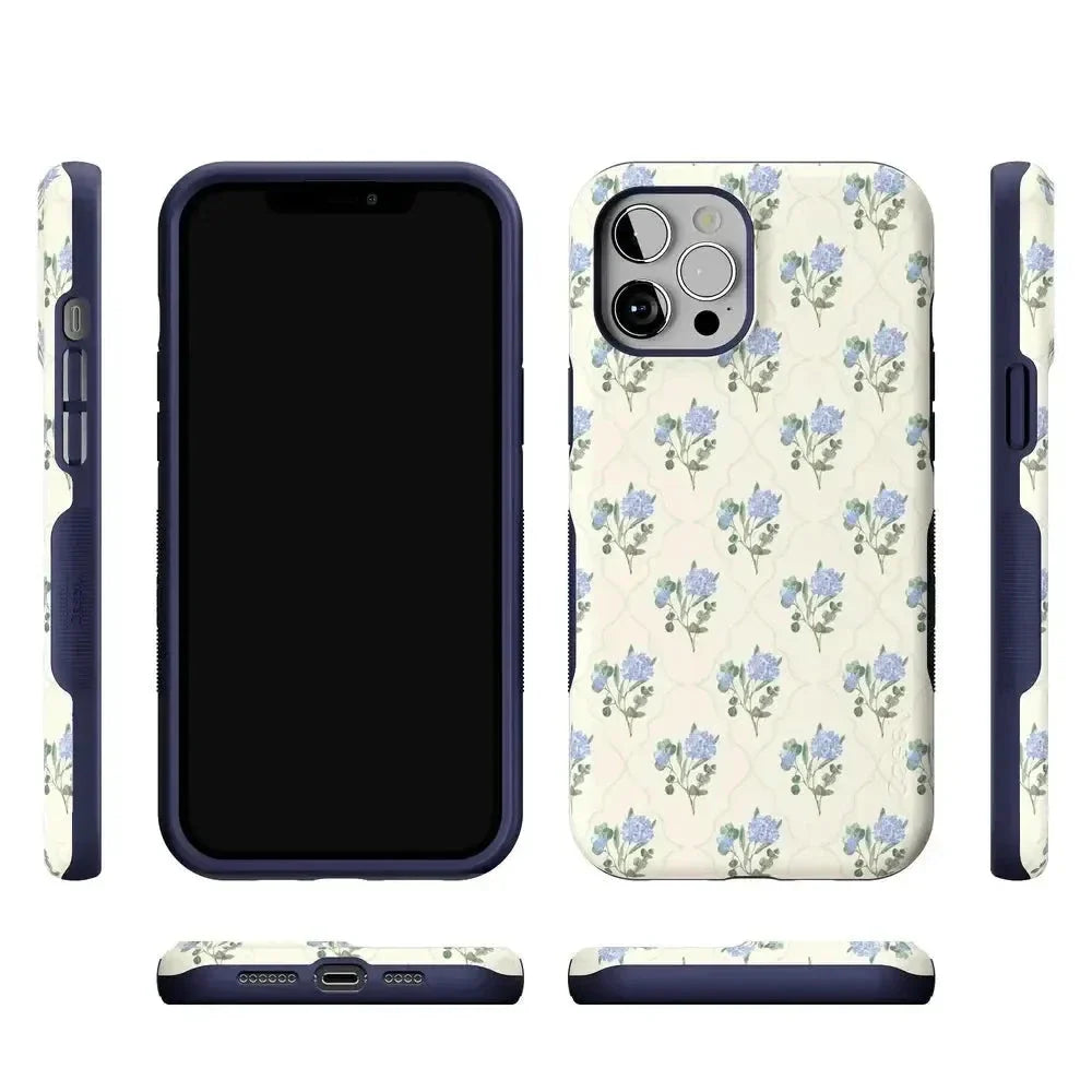 Vintage Garden | Blue Hydrangea Case iPhone Case get.casely