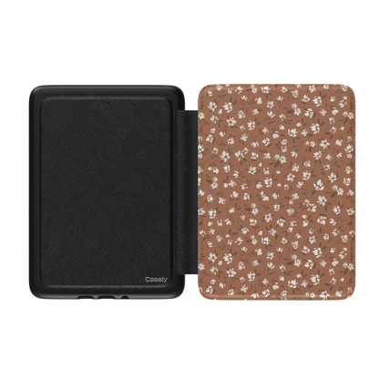 Mocha Meadow | Tiny Flowers Kindle Case