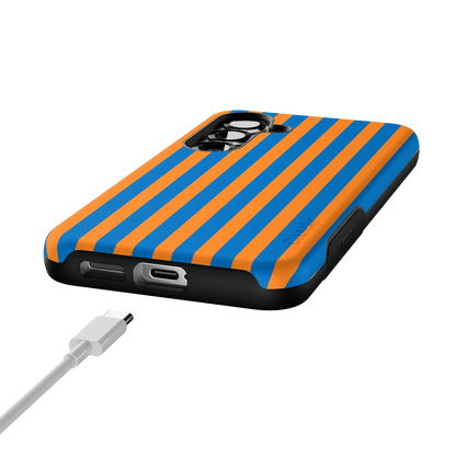 Go New York | Blue & Orange Stripes Case
