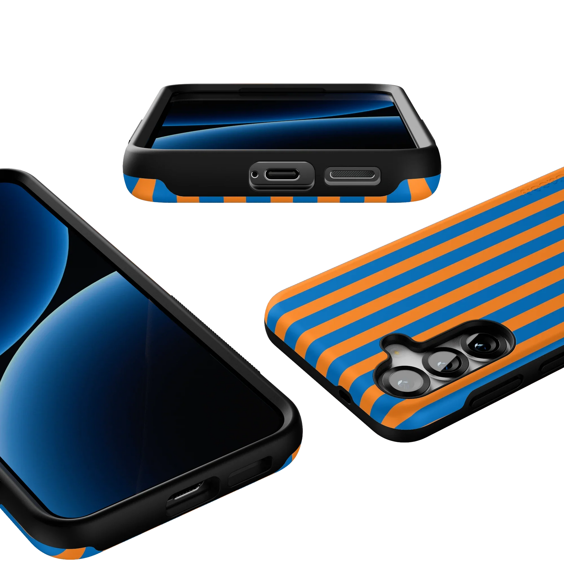 Go New York | Blue & Orange Stripes Case