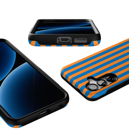 Go New York | Blue & Orange Stripes Case