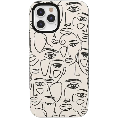 We're All Human | Minimal Face Art Case iPhone Case get.casely Bold iPhone 12 Pro Max