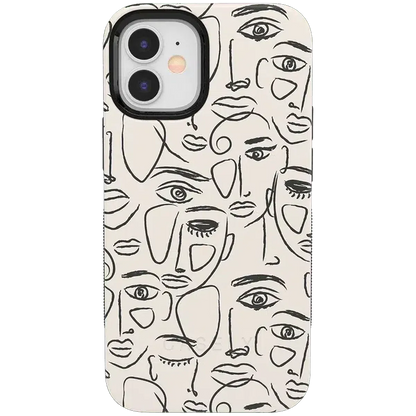 We're All Human | Minimal Face Art Case iPhone Case get.casely Bold iPhone 12