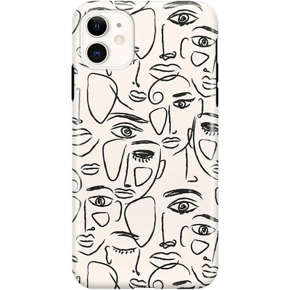 We're All Human | Minimal Face Art Case iPhone Case get.casely Classic iPhone 11