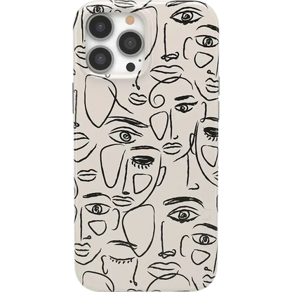 We're All Human | Minimal Face Art Case iPhone Case get.casely Classic + MagSafe® iPhone 13 Pro