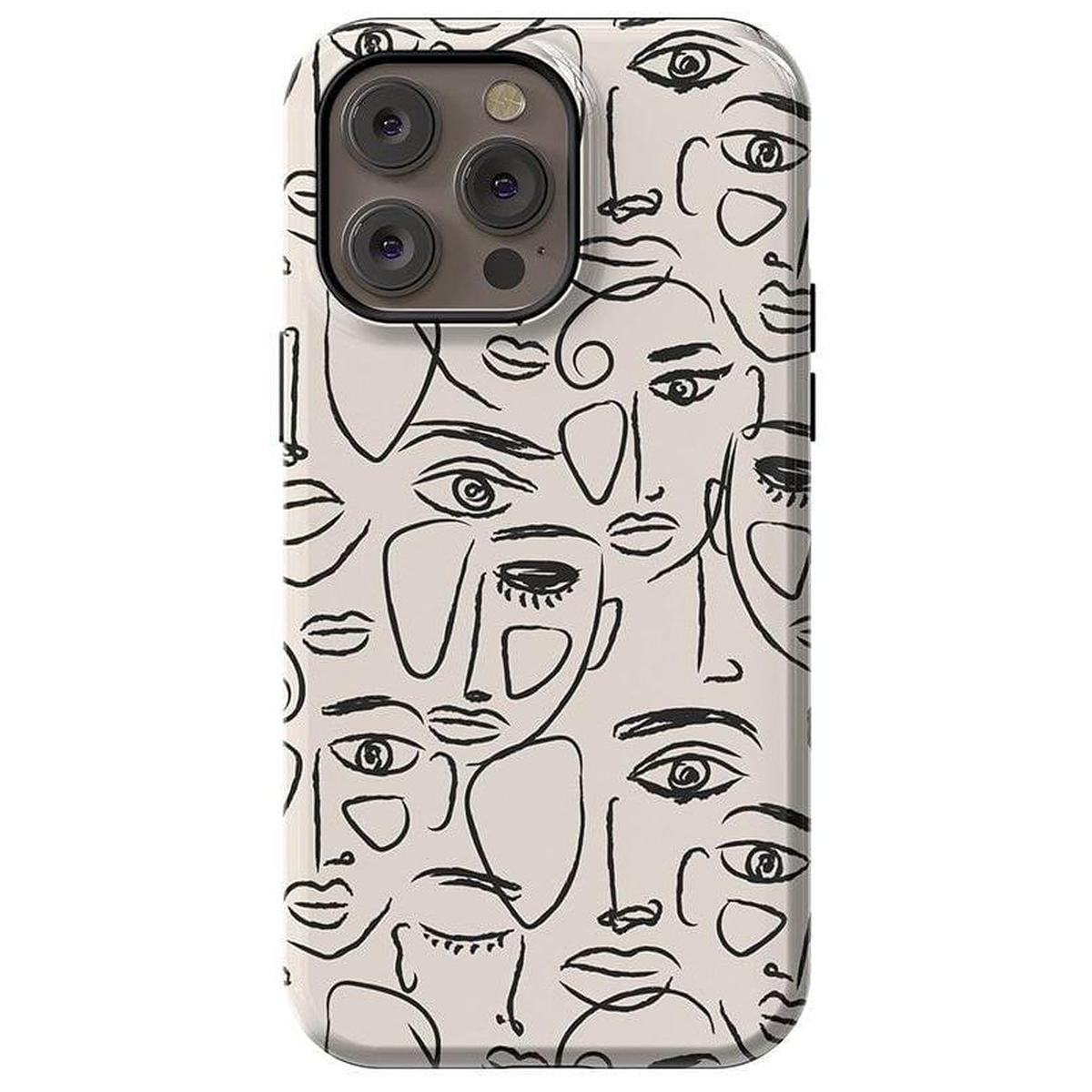 We're All Human | Minimal Face Art Case iPhone Case get.casely Essential + MagSafe® iPhone 14 Pro Max