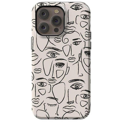 We're All Human | Minimal Face Art Case iPhone Case get.casely Essential + MagSafe® iPhone 14 Pro Max