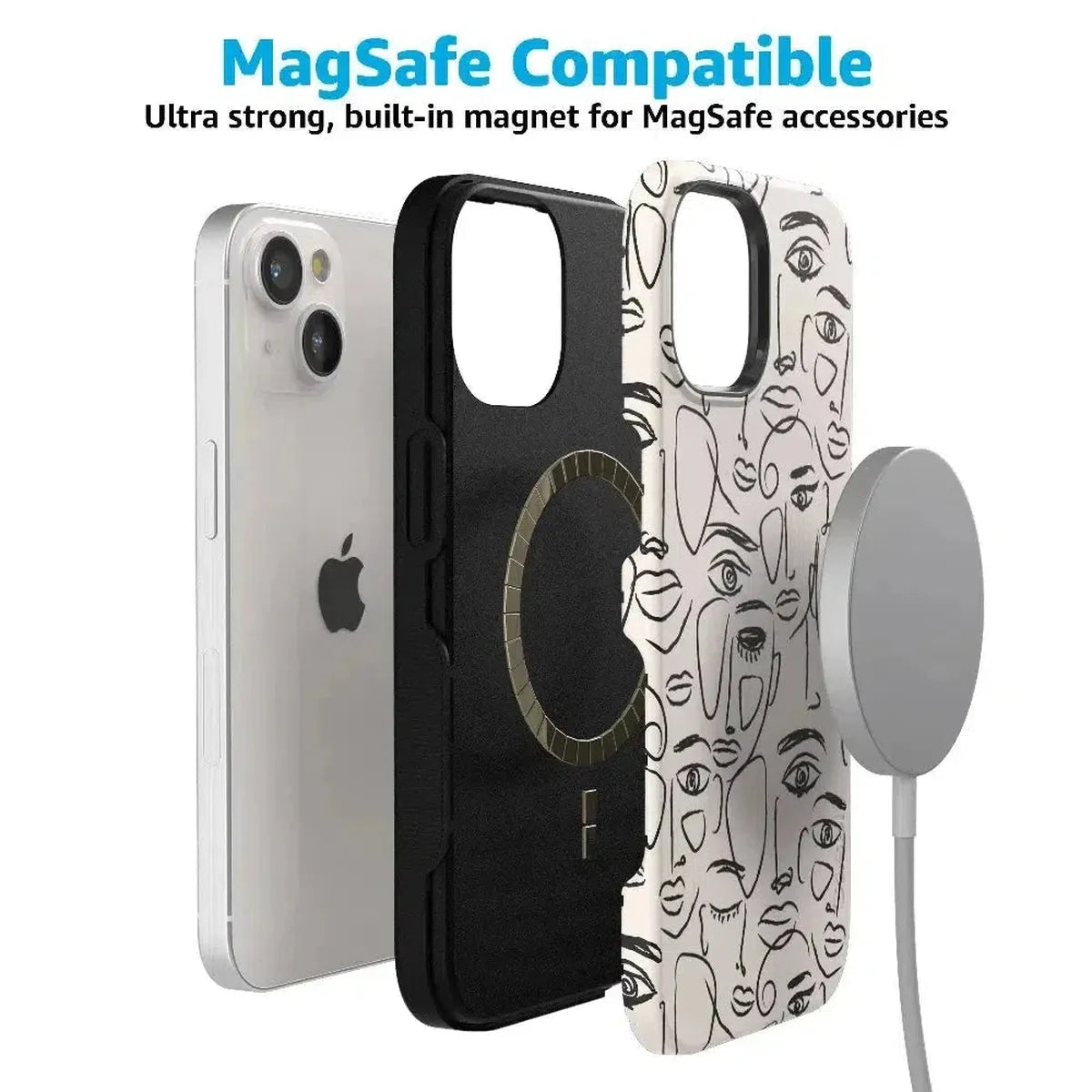 We're All Human | Minimal Face Art Case iPhone Case get.casely