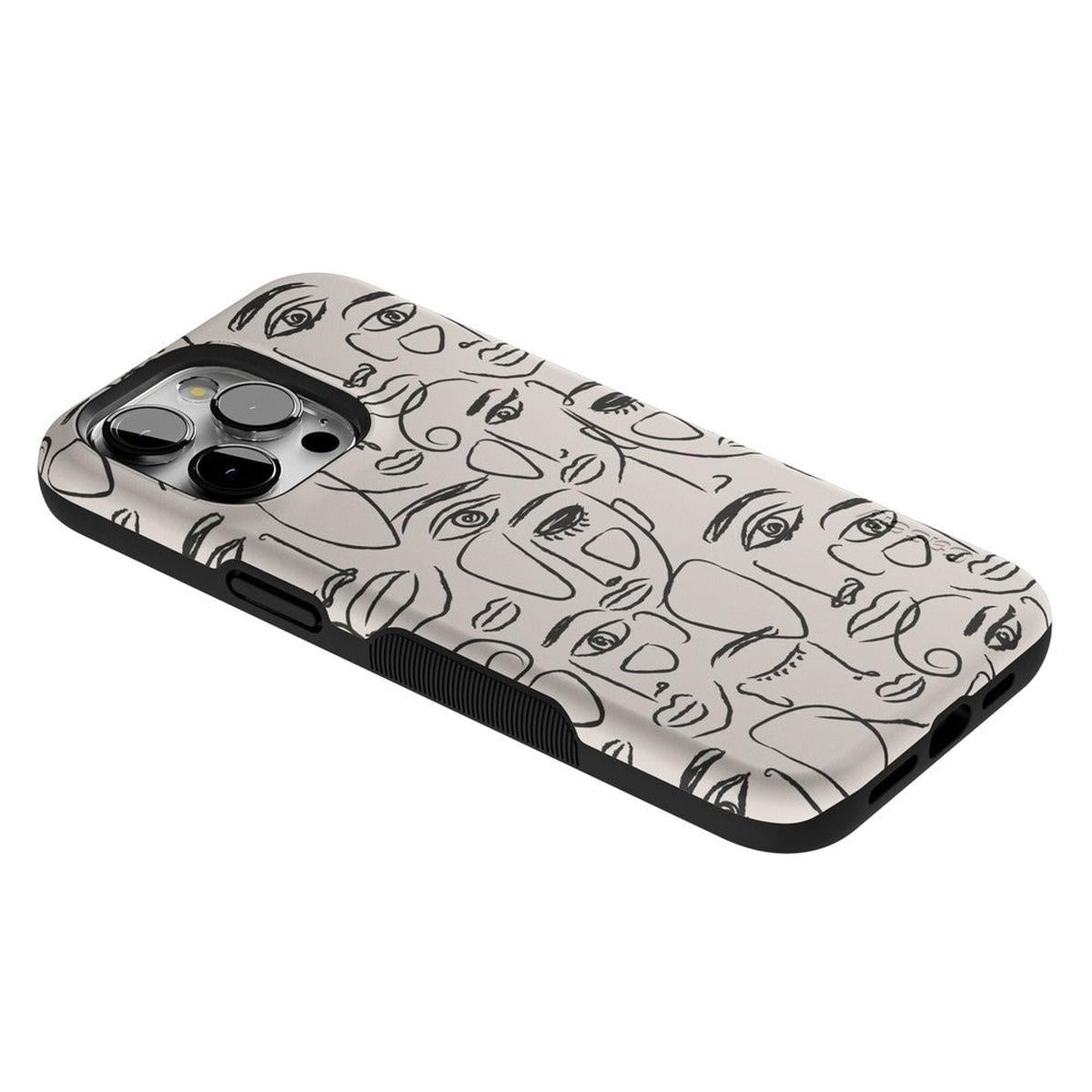We're All Human | Minimal Face Art Case iPhone Case get.casely