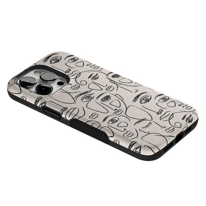 We're All Human | Minimal Face Art Case iPhone Case get.casely