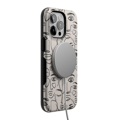 We're All Human | Minimal Face Art Case iPhone Case get.casely