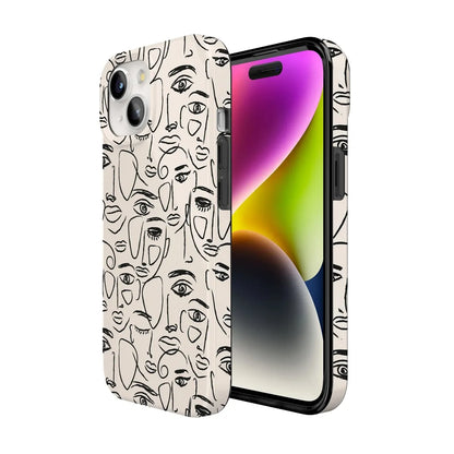 We're All Human | Minimal Face Art Case iPhone Case get.casely