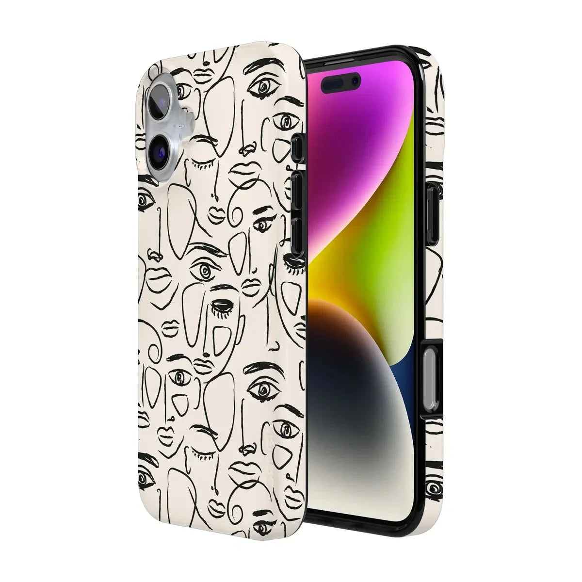 We're All Human | Minimal Face Art Case iPhone Case get.casely