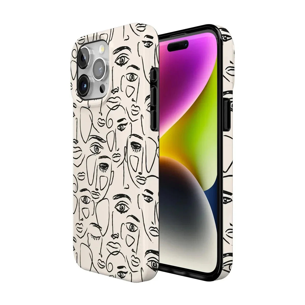 We're All Human | Minimal Face Art Case iPhone Case get.casely