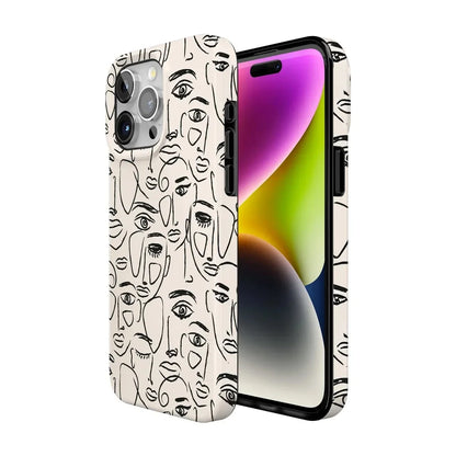 We're All Human | Minimal Face Art Case iPhone Case get.casely
