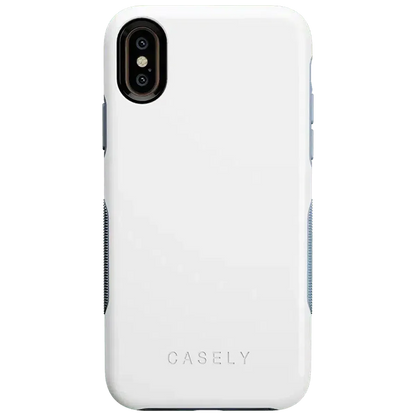 White on Light Blue | Ultra-Protective Bold Case iPhone Case get.casely Bold iPhone X / XS