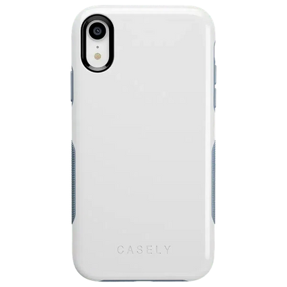White on Light Blue | Ultra-Protective Bold Case iPhone Case get.casely