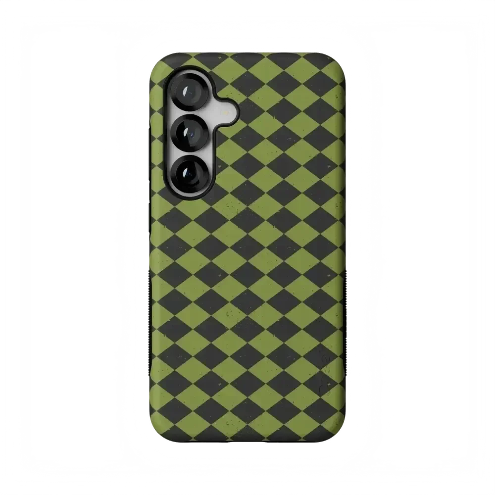 Wicked Hex | Green Checkered Case Phone Case get.casely Bold Flex + MagSafe® Galaxy S25