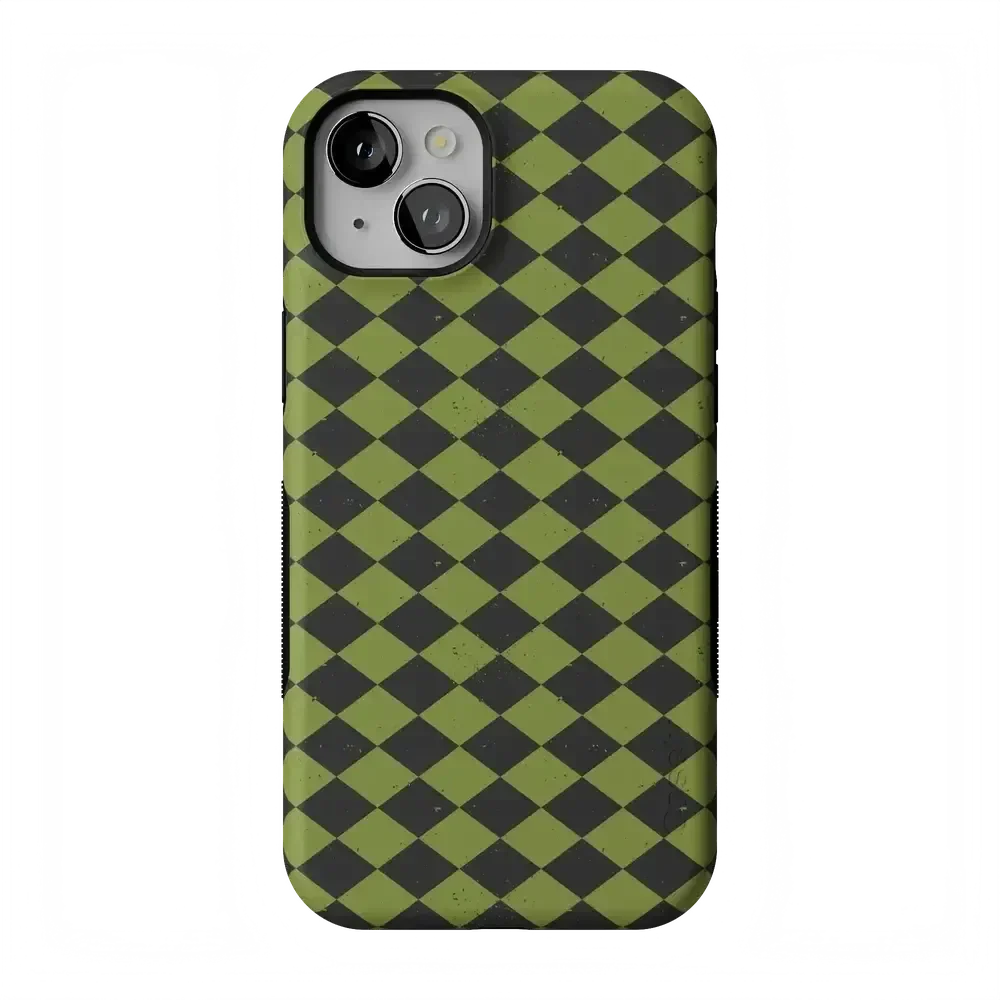 Wicked Hex | Green Checkered Case Phone Case get.casely Bold Flex + MagSafe® iPhone 15 Plus