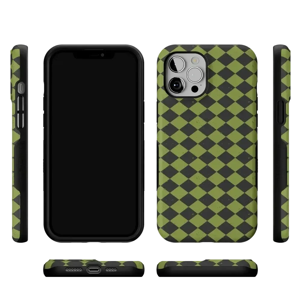 Wicked Hex | Green Checkered Case Phone Case get.casely