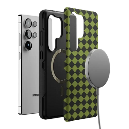 Wicked Hex | Green Checkered Case Phone Case get.casely