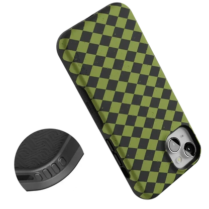 Wicked Hex | Green Checkered Case Phone Case get.casely