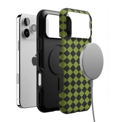 Wicked Hex | Green Checkered Case Phone Case get.casely