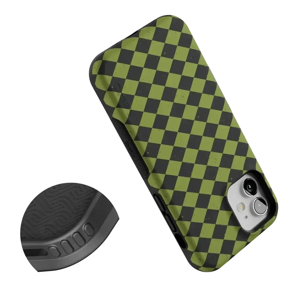 Wicked Hex | Green Checkered Case Phone Case get.casely