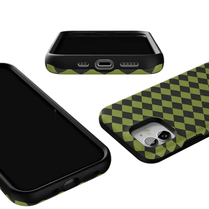 Wicked Hex | Green Checkered Case Phone Case get.casely