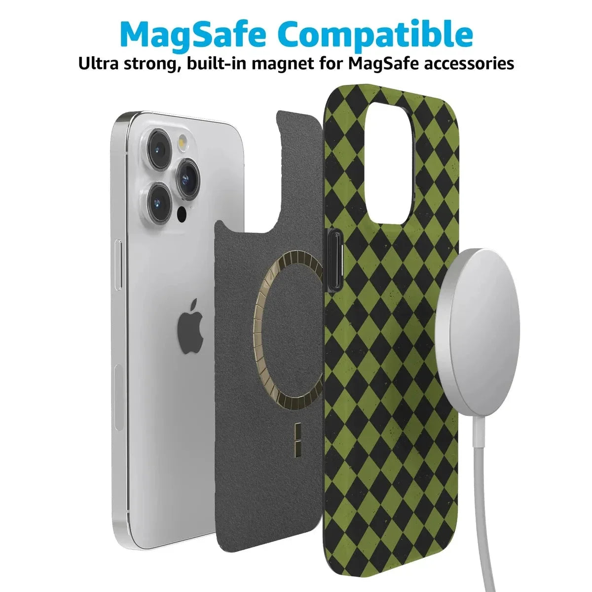 Wicked Hex | Green Checkered Case Phone Case get.casely