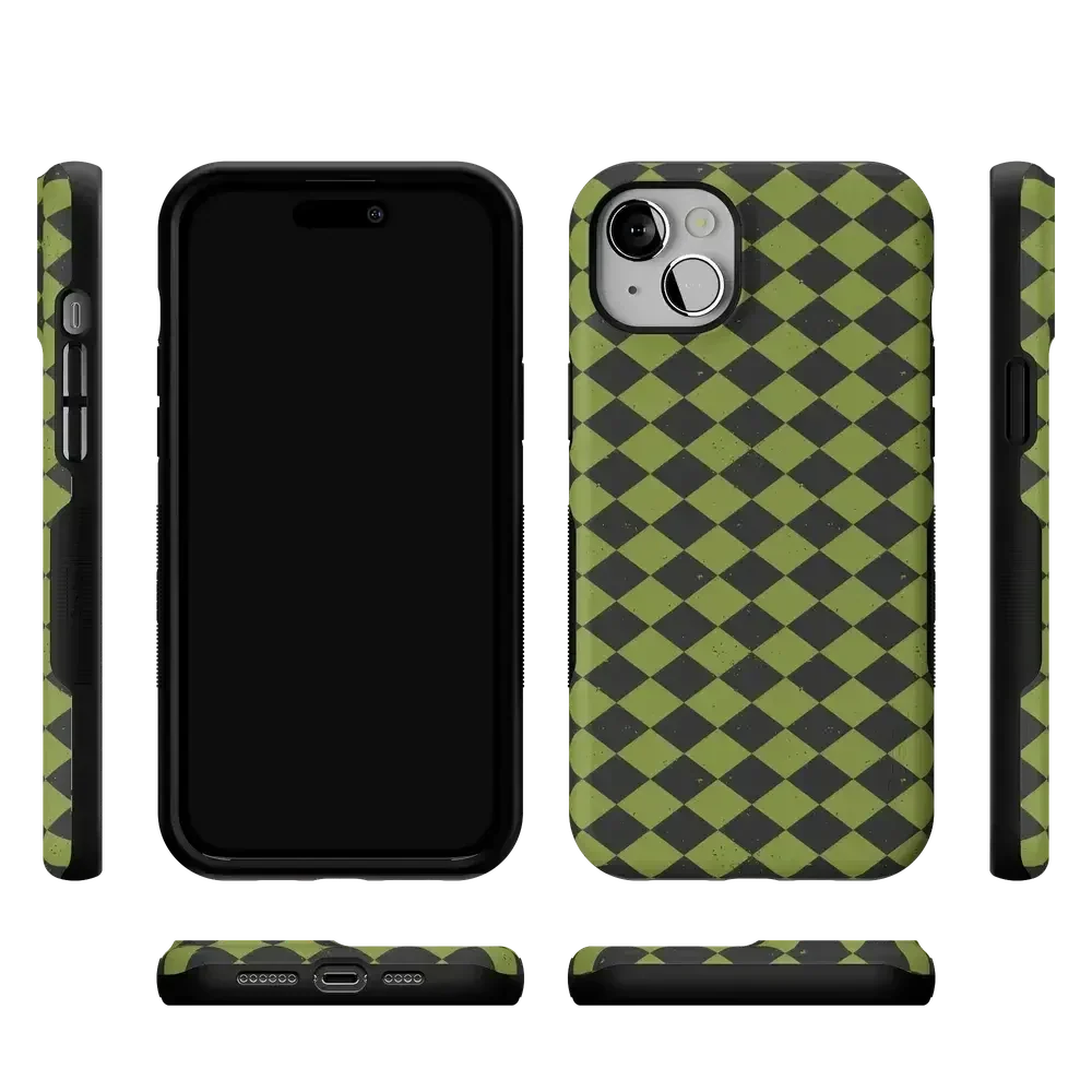 Wicked Hex | Green Checkered Case Phone Case get.casely