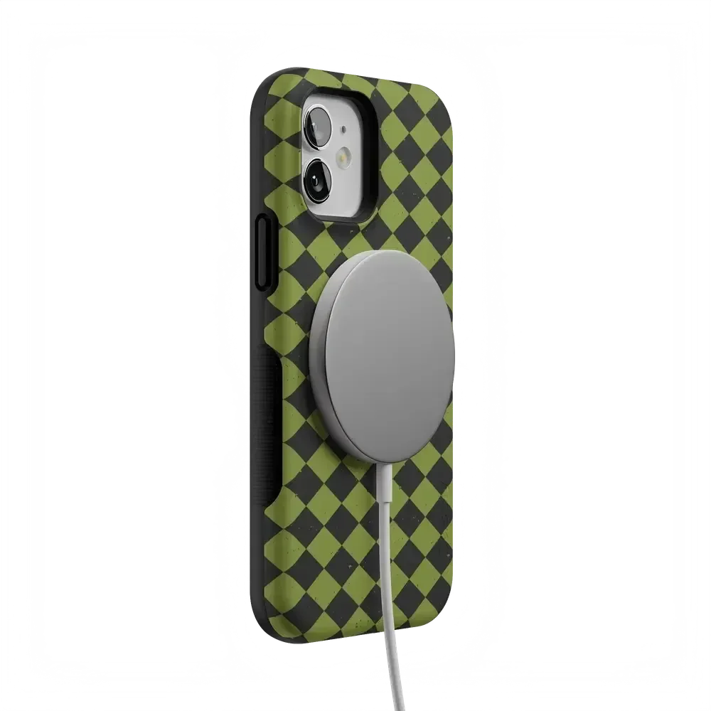 Wicked Hex | Green Checkered Case Phone Case get.casely