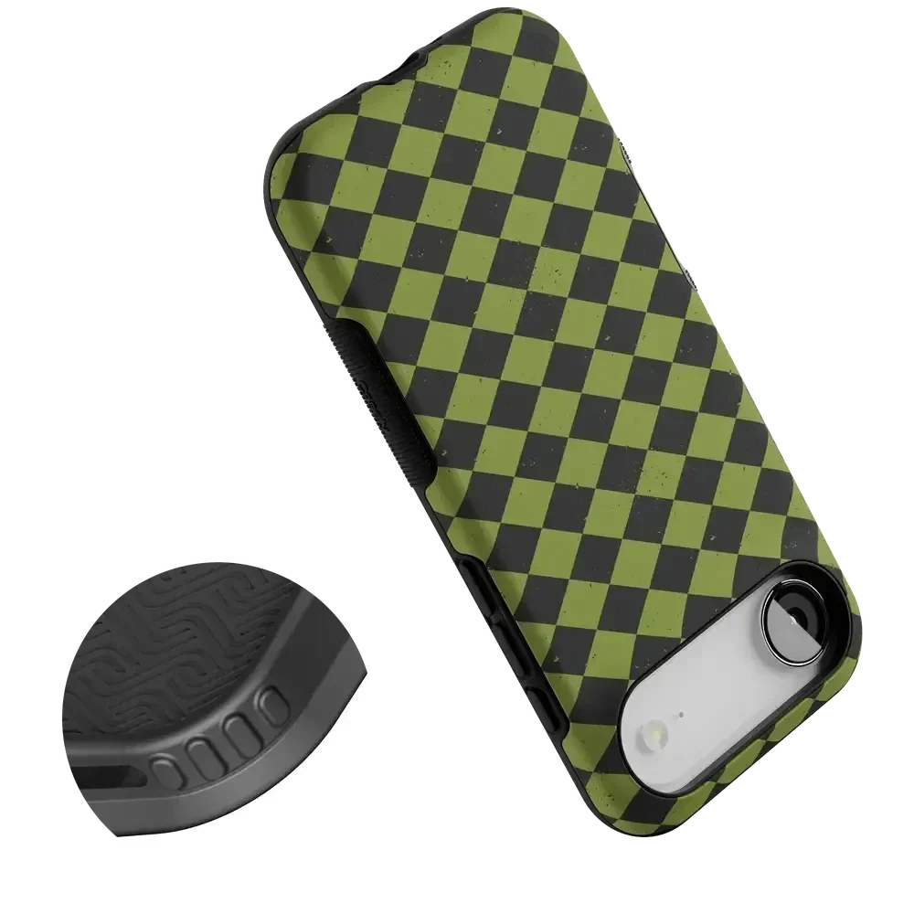Wicked Hex | Green Checkered Case Phone Case get.casely