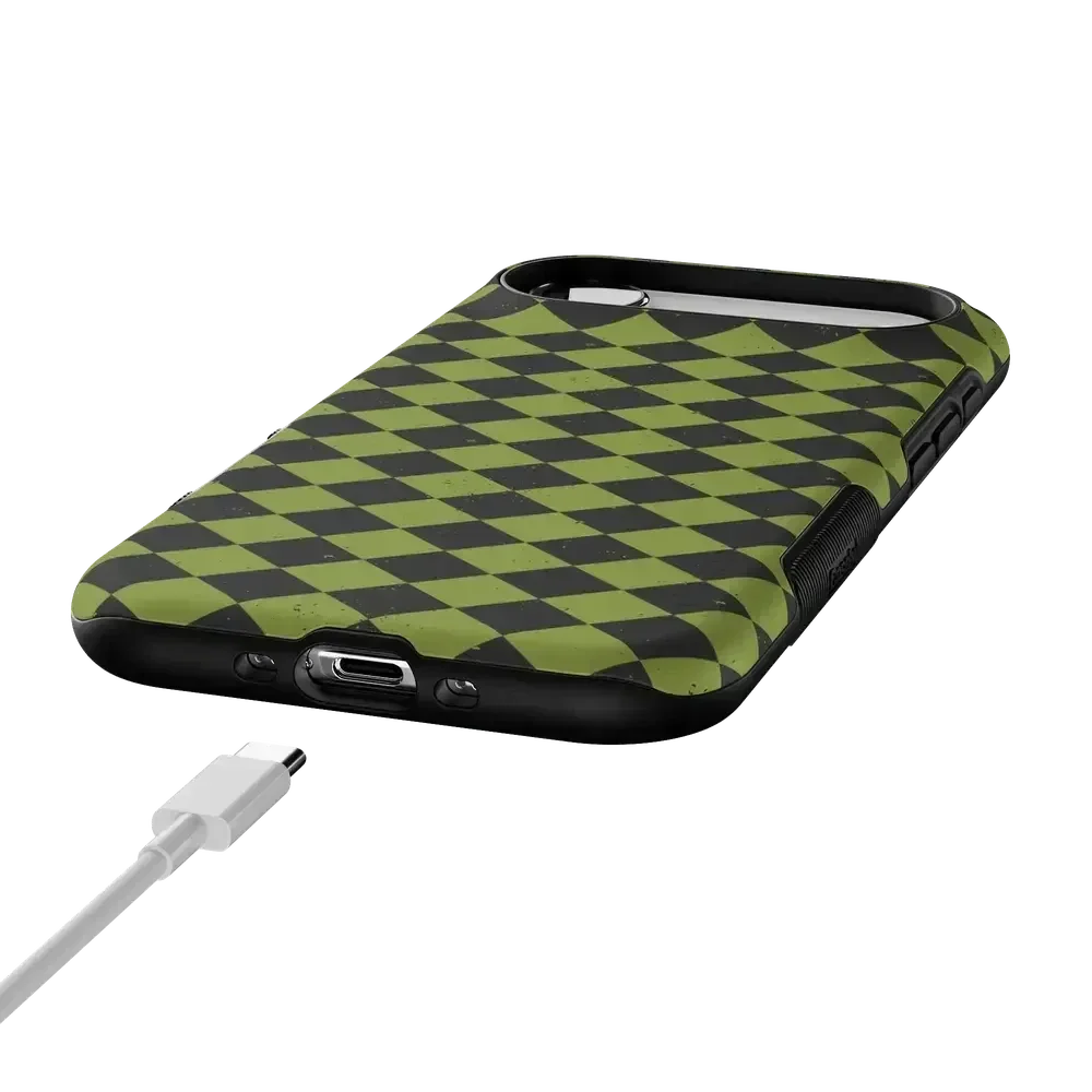 Wicked Hex | Green Checkered Case Phone Case get.casely