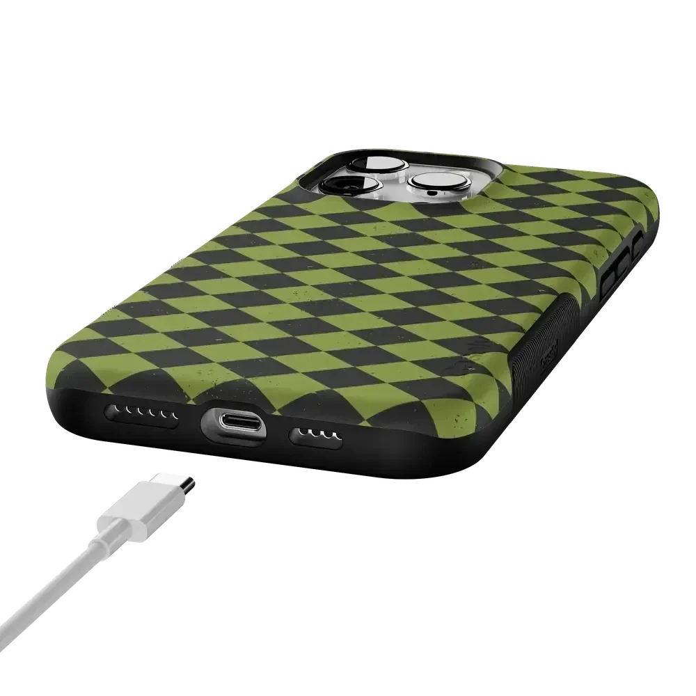 Wicked Hex | Green Checkered Case Phone Case get.casely