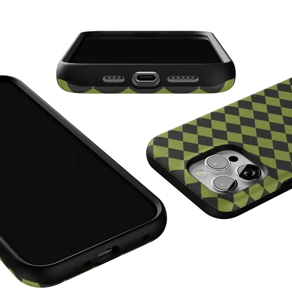 Wicked Hex | Green Checkered Case Phone Case get.casely