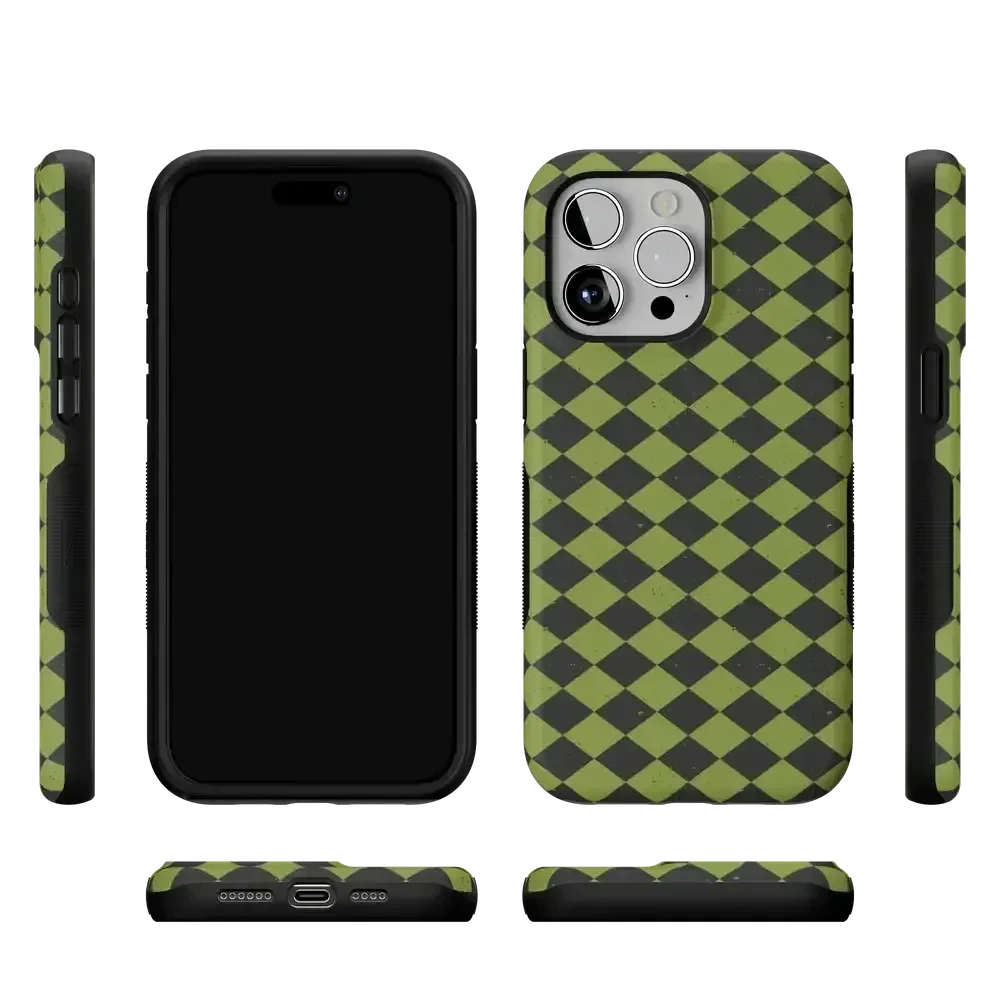 Wicked Hex | Green Checkered Case Phone Case get.casely