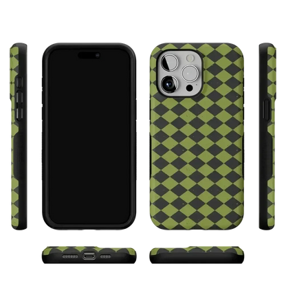 Wicked Hex | Green Checkered Case Phone Case get.casely