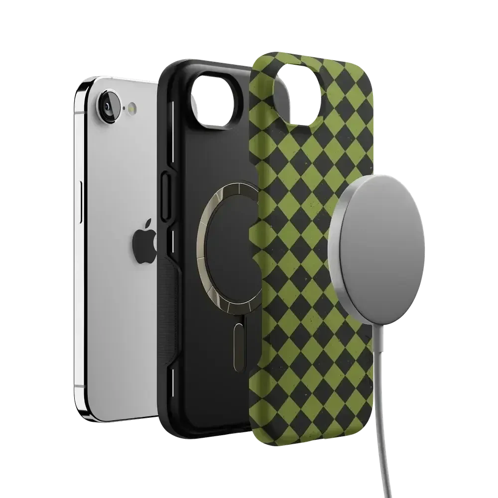 Wicked Hex | Green Checkered Case Phone Case get.casely