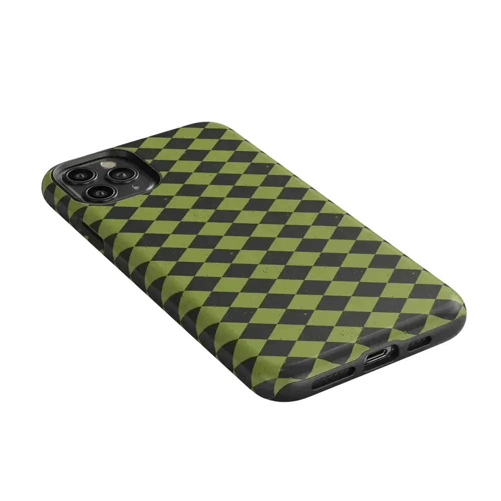 Wicked Hex | Green Checkered Case Phone Case get.casely