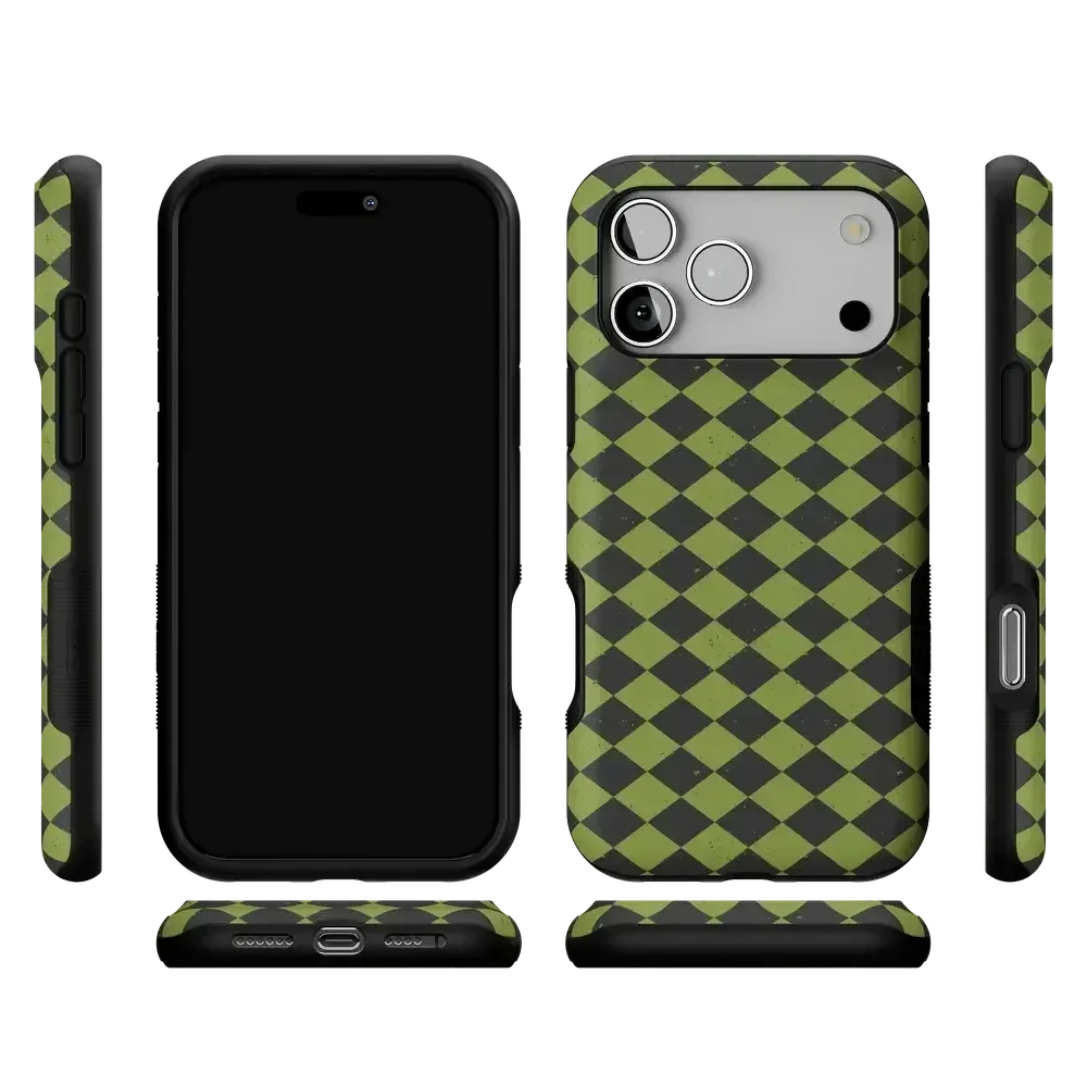 Wicked Hex | Green Checkered Case Phone Case get.casely