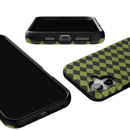 Wicked Hex | Green Checkered Case Phone Case get.casely