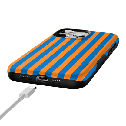 Go New York | Blue & Orange Stripes Case